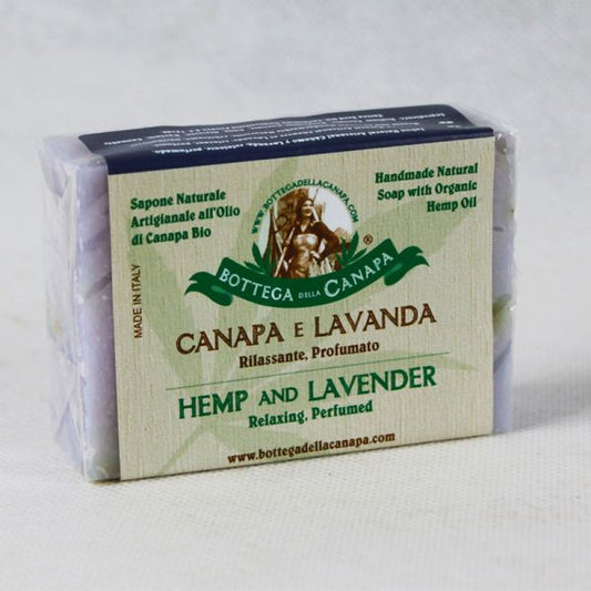 Sapone Naturale Canapa e Lavanda 100g – Sapone artigianale con olio di canapa e lavanda, rilassante e profumato
