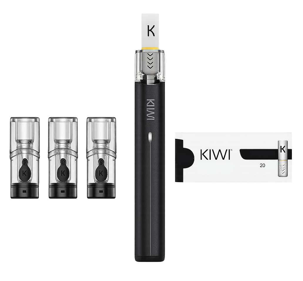 Kiwi Spark Combo Kit – Sigaretta elettronica pod mod 700mAh con pod ricaricabile da 2ml e drip tip con filtri kiwi e pod kiwi spark